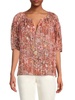 julianna silk top in sorbet multi