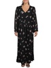 womens floral print polyester maxi dress