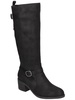 baina womens faux suede side zip knee-high boots