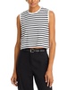 womens crewneck sleeveless cropped