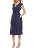 womens half-button belted midi dress