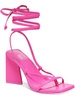 alana womens faux leather ankle tie slingback sandals