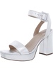jaselle womens leather ankle strap heels