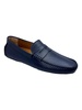 warno 6220105 men's dark navy perforated loafers leather