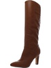 koko womens zipper pointed toe knee-high boots