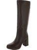 genn-align womens leather round toe knee-high boots