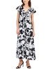 womens printed chiffon maxi dress