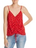 ditsy daisy womens ruched printed tank top