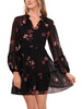 womens floral smocked babydoll dress