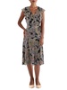 womens ruffled v neck midi dress