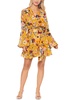 womens metallic polyester mini dress