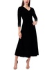 petites womens beaded mid calf midi dress