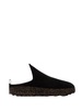 unisex round toe come mule in black