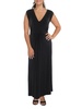plus womens v-neck long maxi dress