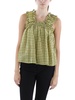 womens checkered gingham shell
