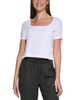 womens cropped tied-sleeve t-shirt