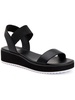 lobbie womens faux leather ankle strap wedge sandals
