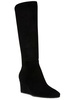 akvalonia womens faux suede wide calf knee-high boots