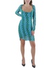 leona womens snake print midi bodycon dress