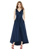 sleeveless pleated skirt high low dress with pockets