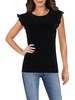 womens embroidered crewneck pullover top