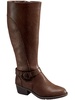 luella womens faux leather tall knee-high boots