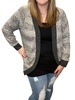 leopard fleck cardigan in grey