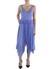 womens pleated sleeveless midi dress