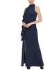 womens mock neck long evening dress
