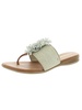 novalee womens embellished fringe pom thong sandals