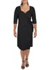 plus womens tie front v neck wrap dress