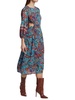 women's monica cut out midi dress blue