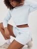 womens crown eco-fleece cropped crew neck sweatshirt