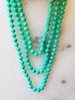 sea green crystal beaded necklace