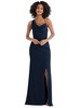 one-shoulder draped cowl-neck maxi dress