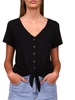 womens side tie cotton blouse