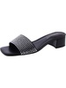 casarea 2 womens faux leather square toe block heel