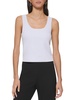 womens metallic ribbed cropped