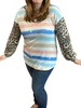 animal stripes dream top in multi color