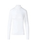 turtleneck zip back jersey top in off-white