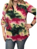 gabby tunic top in magenta/mustard