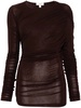 tania twist tee in chocolate brown