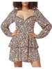 womens crepe tiered fit & flare dress