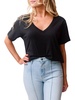 nina vintage tee in black