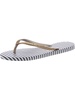 womens striped glitter flip-flops