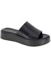 farah womens faux leather peep-toe slide sandals