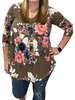 winter floral babydoll top in olive