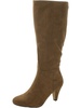 corinne womens faux suede round toe knee-high boots