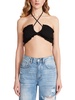 womens ruched string cropped