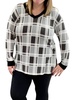plaid long sleeve tee in charcoal